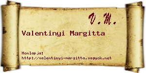 Valentinyi Margitta névjegykártya